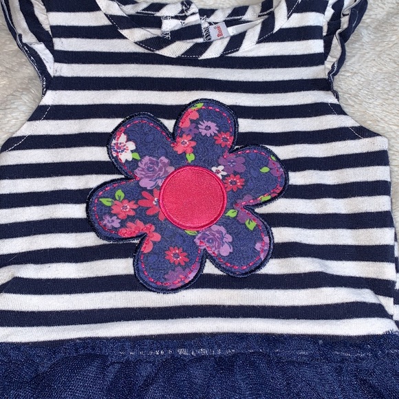 Sweet Heart Rose 2T Blue Stripe Dress Tulle Bottom - Picture 8 of 11